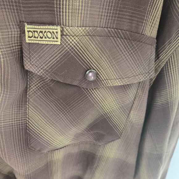 Dixxon The Wyatt Brown Plaid Bamboo Blend Button Down Long Shirt XL - Picture 8 of 13